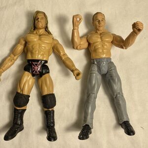 Vintage WWE Shaun Michaels HBK Triple H Jakks Pacific 7" Figures 1999 WWF